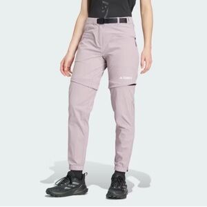 NWT Adidas TERREX UTILITAS HIKING ZIP-OFF PANTS in Fig Purple Size XS